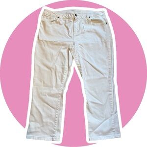 Michael Kors // Croppd Skinny Jeans // White Denim